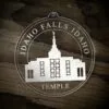 LDS Idaho Falls Idaho Temple Christmas Ornament laying on a Wooden Background