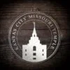 LDS Kansas City Missouri Temple Christmas Ornament laying on a Wooden Background