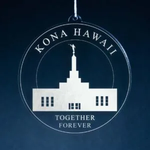 LDS Kona Hawaii Temple Christmas Ornament