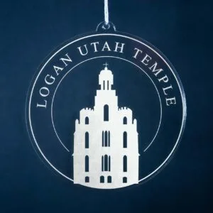 LDS Logan Utah Temple Christmas Ornament
