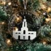 LDS Lubbock Texas Temple Christmas Ornament hanging on a Tree