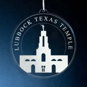 LDS Lubbock Texas Temple Christmas Ornament