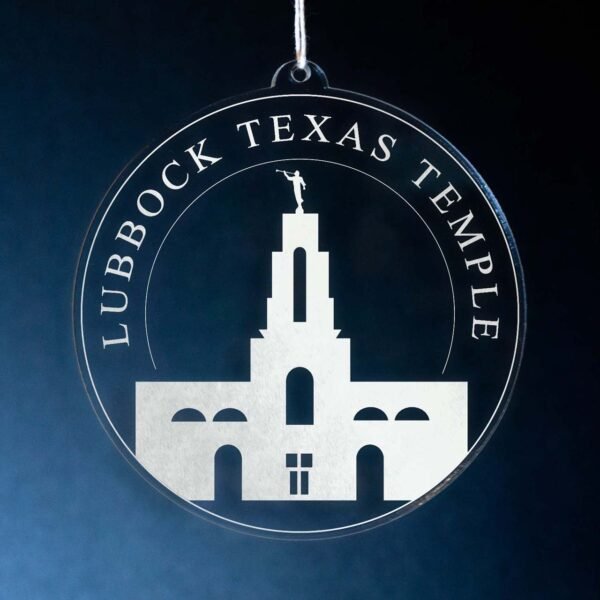 LDS Lubbock Texas Temple Christmas Ornament