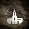 LDS Lubbock Texas Temple Christmas Ornament laying on a Wooden Background