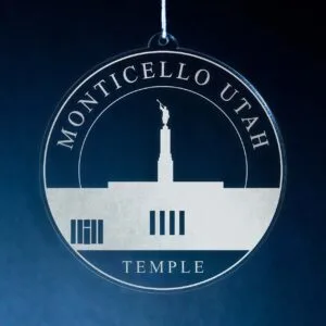 LDS Monticello Utah Temple Christmas Ornament