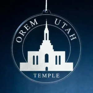 LDS Orem Utah Temple Christmas Ornament