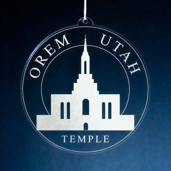 LDS Orem Utah Temple Christmas Ornament