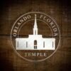 LDS Orlando Florida Temple Christmas Ornament laying on a Wooden Background