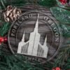 LDS Portland Oregon Temple Christmas Ornament with Christmas Decorations