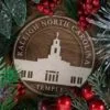 LDS Raleigh North Carolina Temple Christmas Ornament with Christmas Decorations