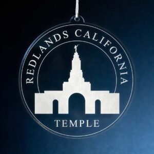 LDS Redlands California Temple Christmas Ornament