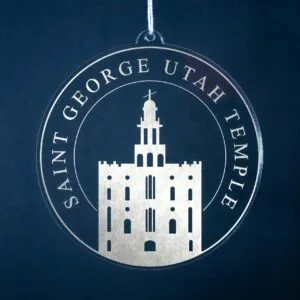 LDS Saint George Utah Temple Christmas Ornament