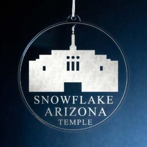 LDS Snowflake Arizona Temple Christmas Ornament