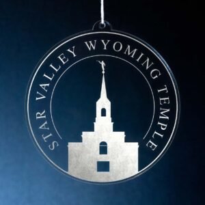 LDS Star Valley Wyoming Temple Christmas Ornament