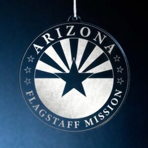 LDS Arizona Flagstaff Mission Christmas Ornament hanging on a Tree