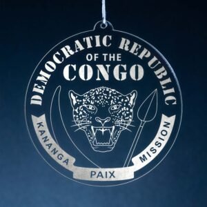 LDS Democratic Republic of the Congo Kananga Mission Christmas Ornament hanging on a Tree