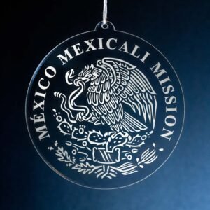 LDS Mexico Mexicali Mission Christmas Ornament hanging on a Tree