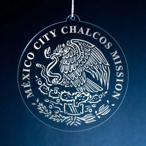 LDS Mexico Mexico City Chalcos Mission Christmas Ornament hanging on a Tree