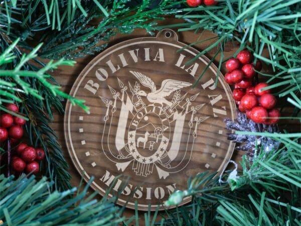 LDS Bolivia La Paz Mission Christmas Ornament with Christmas Decorations