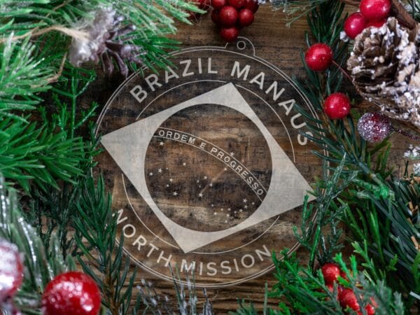 LDS Brazil Manaus North Mission Christmas Ornament with Christmas Decorations