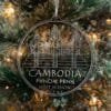 LDS Cambodia Phnom Penh West Mission Christmas Ornament hanging on a Tree