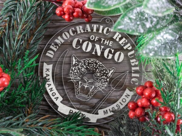 LDS Democratic Republic of the Congo Kananga Mission Christmas Ornament with Christmas Decorations