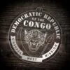 LDS Democratic Republic of the Congo Kinshasa West Mission Christmas Ornament laying on a Wooden Background