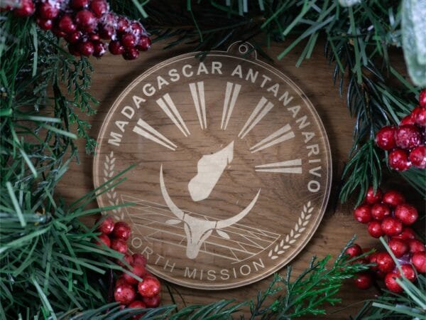 LDS Madagascar Antananarivo North Mission Christmas Ornament with Christmas Decorations