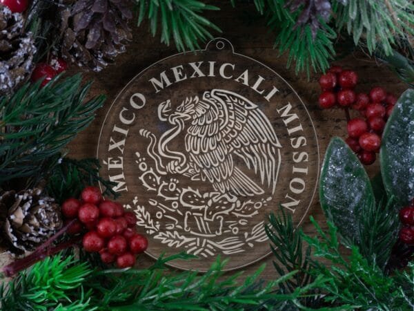 LDS Mexico Mexicali Mission Christmas Ornament with Christmas Decorations