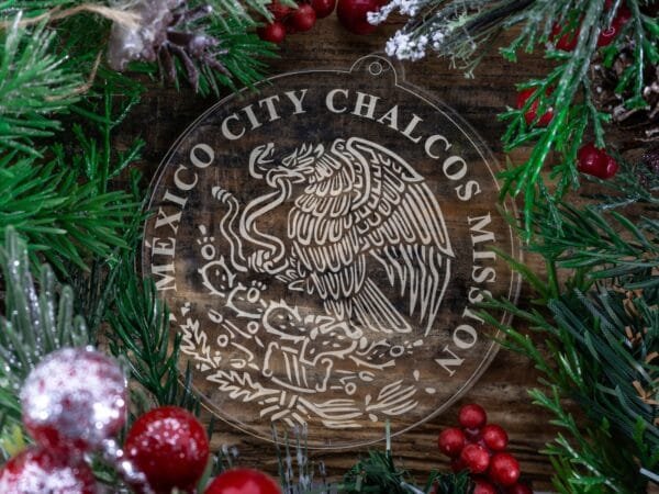 LDS Mexico Mexico City Chalcos Mission Christmas Ornament with Christmas Decorations