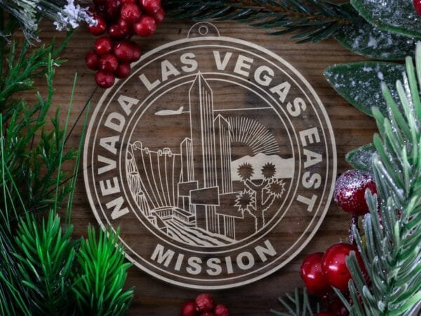 LDS Nevada Las Vegas East Mission Christmas Ornament with Christmas Decorations