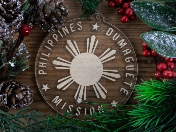 LDS Philippines Dumaguete Mission Christmas Ornament with Christmas Decorations
