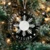 LDS Philippines Dumaguete Mission Christmas Ornament hanging on a Tree