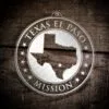 LDS Texas El Paso Mission Christmas Ornament laying on a Wooden Background
