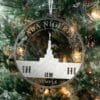 LDS Aba Nigeria Temple Christmas Ornament hanging on a Tree