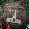 LDS Accra Ghana Temple Christmas Ornament with Christmas Decorations