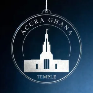 LDS Accra Ghana Temple Christmas Ornament