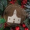 LDS Antofagasta Chile Temple Christmas Ornament with Christmas Decorations