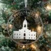 LDS Arequipa Peru Temple Christmas Ornament hanging on a Tree