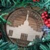 LDS Asuncion Paraguay Temple Christmas Ornament with Christmas Decorations