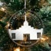 LDS Asuncion Paraguay Temple Christmas Ornament hanging on a Tree