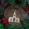 LDS Auckland New Zealand Temple Christmas Ornament with Christmas Decorations