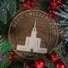 LDS Bern Switzerland Temple Christmas Ornament with Christmas Decorations
