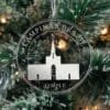 LDS Campinas Brazil Temple Christmas Ornament hanging on a Tree