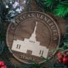 LDS Caracas Venezuela Temple Christmas Ornament with Christmas Decorations