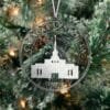 LDS Caracas Venezuela Temple Christmas Ornament hanging on a Tree
