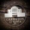 LDS Cardston Alberta Temple Christmas Ornament laying on a Wooden Background