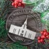LDS Cebu City Philippines Temple Christmas Ornament with Christmas Decorations