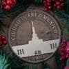 LDS Ciudad Juarez Mexico Temple Christmas Ornament with Christmas Decorations