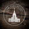 LDS Curitiba Brazil Temple Christmas Ornament laying on a Wooden Background